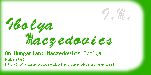 ibolya maczedovics business card